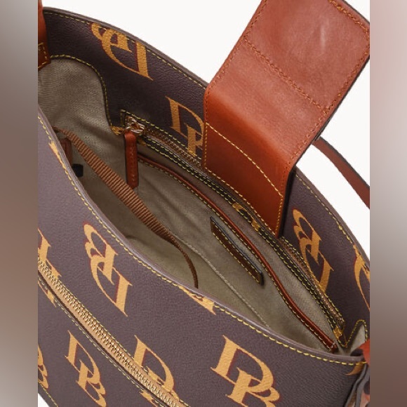 NWT Brown Dooney And Bourke Monogram Ridley Women's Shoulder Bags - Picture 5 of 16